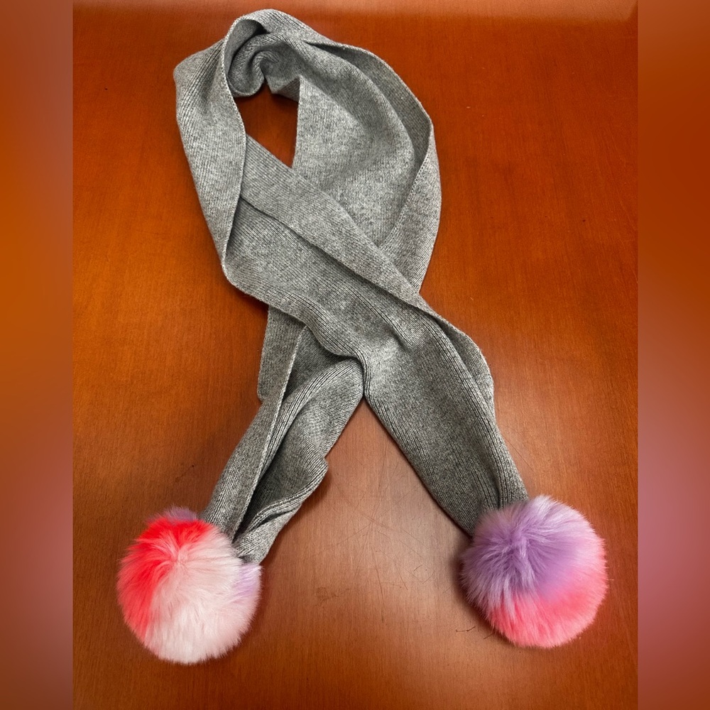 j.Crew Merino Wool Blend PomPom Scarf